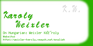 karoly weixler business card